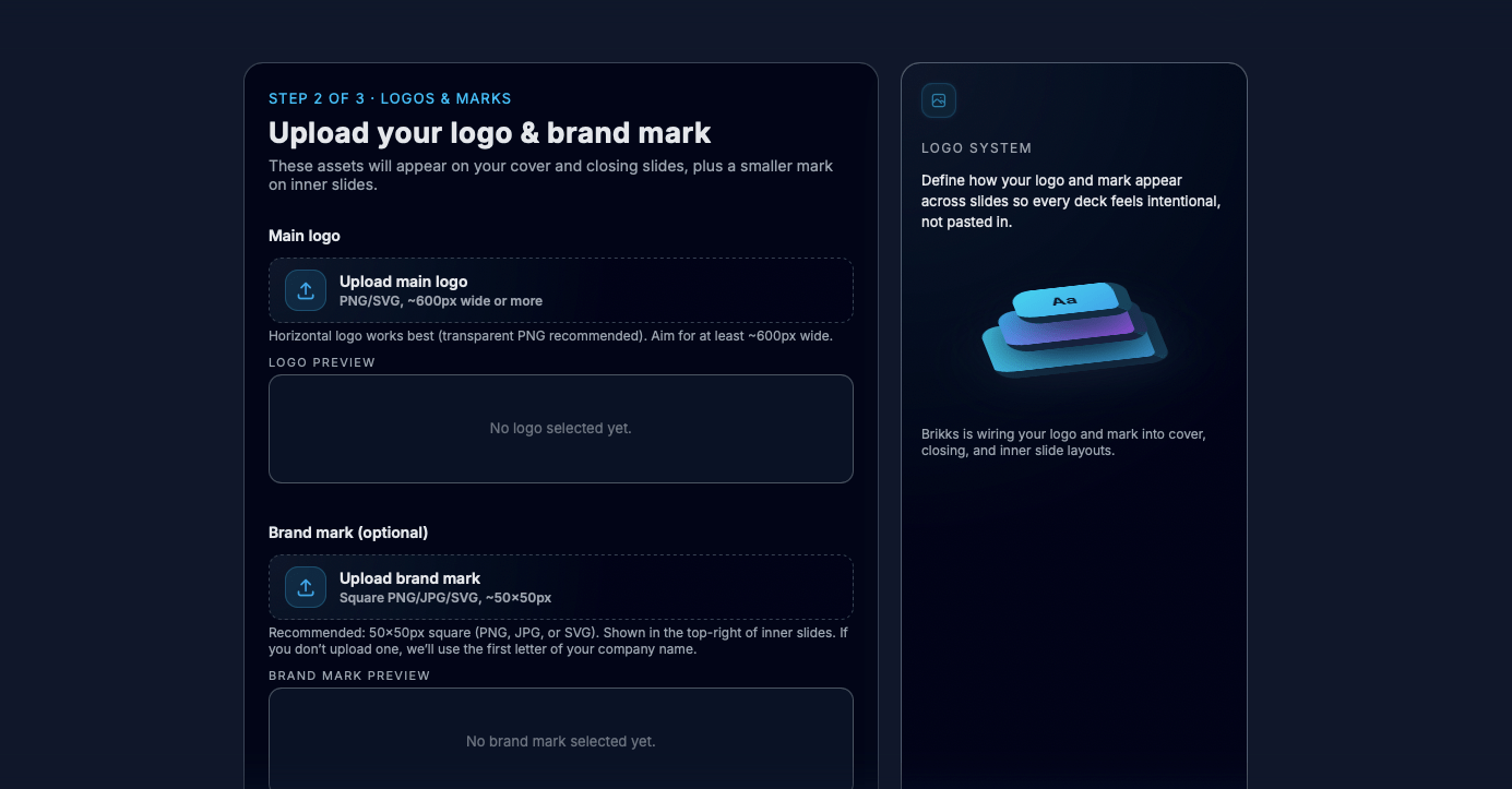 Brikks design system and slide examples