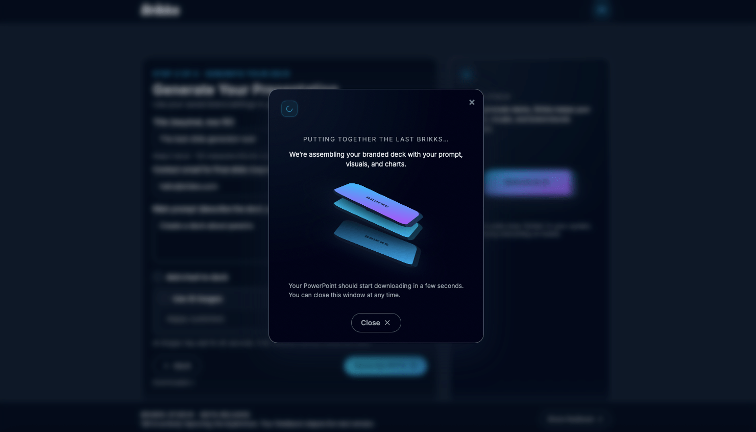 Brikks Studio AI signup preview